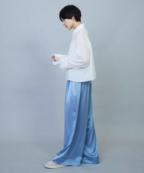 MOGA(モガ)の「ソアパールサテンワイドパンツ(その他パンツ・レディース・ピンク/ブルー・2/1)」の19枚目の写真