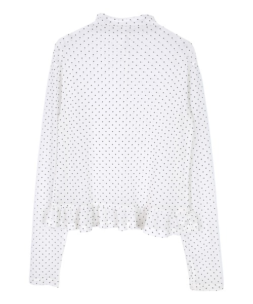 miette（ミエット）の「ハイネックフィンガー裾フリルトップス（Tシャツ/カットソー・レディース・ドット/ブラック/ブラック系その他/アイボリー・M/L）」の21枚目の写真