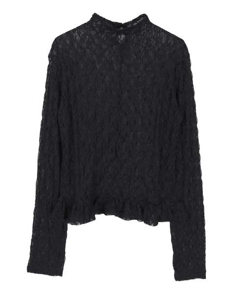 miette（ミエット）の「ハイネックフィンガー裾フリルトップス（Tシャツ/カットソー・レディース・ドット/ブラック/ブラック系その他/アイボリー・M/L）」の19枚目の写真