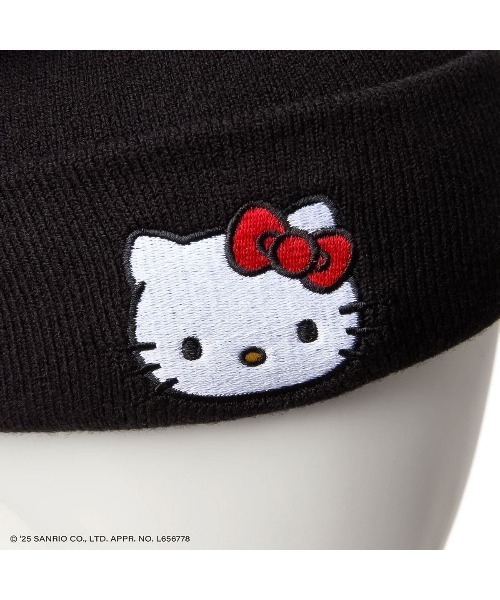Lafayette（ラファイエット）の「ニューエラ【NEW ERA】- サンリオ ハローキティ ニット帽【SQUARE KNIT KITTY FACE BLACK 14348583】（ニットキャップ/ビーニー・レディース・ブラック・ONE SIZE）」の7枚目の写真