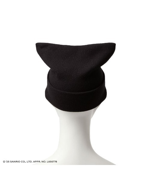 Lafayette（ラファイエット）の「ニューエラ【NEW ERA】- サンリオ ハローキティ ニット帽【SQUARE KNIT KITTY FACE BLACK 14348583】（ニットキャップ/ビーニー・レディース・ブラック・ONE SIZE）」の6枚目の写真