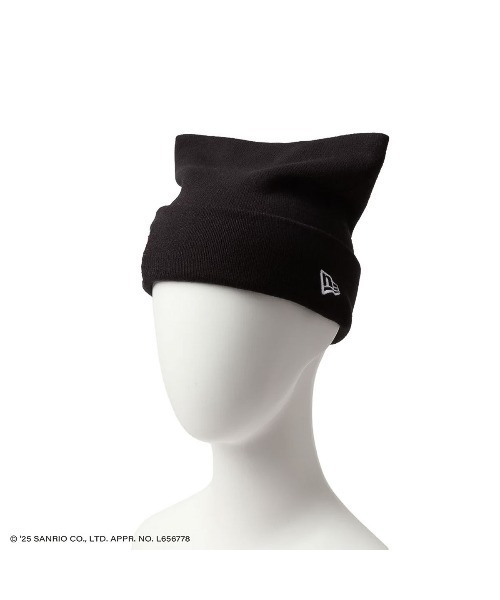 Lafayette（ラファイエット）の「ニューエラ【NEW ERA】- サンリオ ハローキティ ニット帽【SQUARE KNIT KITTY FACE BLACK 14348583】（ニットキャップ/ビーニー・レディース・ブラック・ONE SIZE）」の4枚目の写真