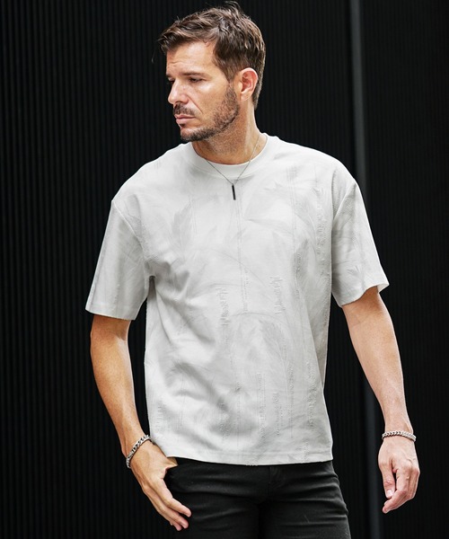 JOKER（ジョーカー）の「フェザープリントTシャツ メンズ 半袖 カットソー 夏服（Tシャツ/カットソー・メンズ・ホワイト/ブラック・M/L/XL）」の12枚目の写真