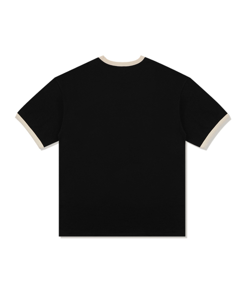 FABULOUS ARCHIVE(ファビュラスアーカイブ)の「ユニセックス オーバーサイズ パピーサーフィン リンガー 半袖Tシャツ ブラック(FCE2TS401M)(Tシャツ/カットソー・レディース・ブラック・SMALL/LARGE/MEDIUM)」の2枚目の写真