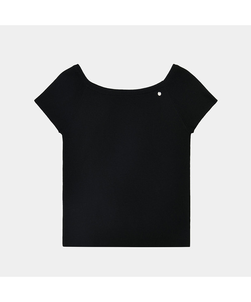 PIGMENT(ピグメント)の「オフショルダーニット (TDSW260404)(ニット/セーター・レディース・ブラック/アイボリー/ミント・FREE)」の2枚目の写真