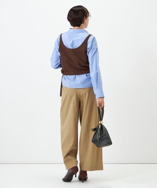 NOLLEY’S(ノーリーズ)の「《UVカット/防シワ》ウォッシャブルスエードライク2WAYビスチェ(ベスト・レディース・ベージュ/ダークブラウン・FREE)」の12枚目の写真