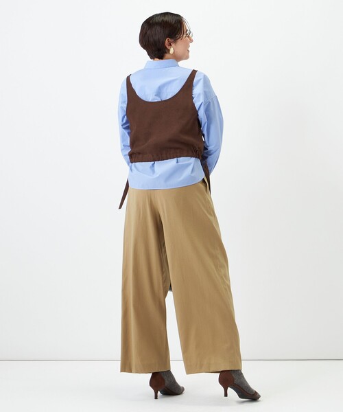 NOLLEY’S(ノーリーズ)の「《UVカット/防シワ》ウォッシャブルスエードライク2WAYビスチェ(ベスト・レディース・ベージュ/ダークブラウン・FREE)」の13枚目の写真