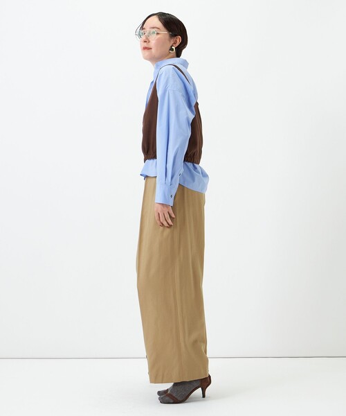 NOLLEY’S(ノーリーズ)の「《UVカット/防シワ》ウォッシャブルスエードライク2WAYビスチェ(ベスト・レディース・ベージュ/ダークブラウン・FREE)」の16枚目の写真