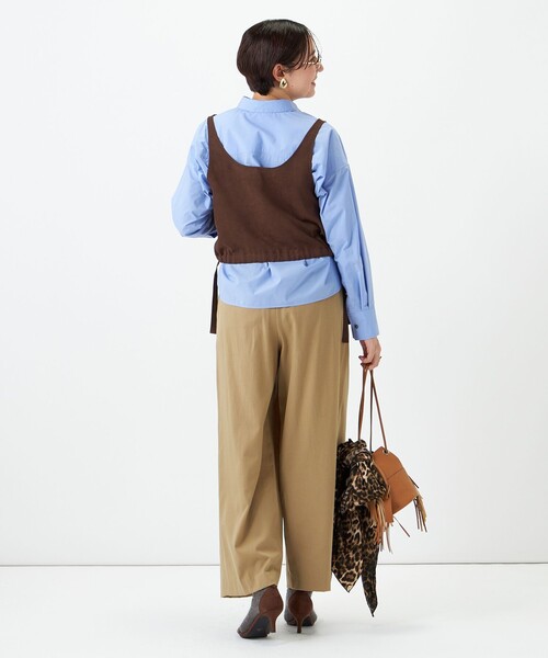 NOLLEY’S(ノーリーズ)の「《UVカット/防シワ》ウォッシャブルスエードライク2WAYビスチェ(ベスト・レディース・ベージュ/ダークブラウン・FREE)」の17枚目の写真
