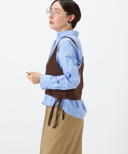 NOLLEY’S(ノーリーズ)の「《UVカット/防シワ》ウォッシャブルスエードライク2WAYビスチェ(ベスト・レディース・ベージュ/ダークブラウン・FREE)」の21枚目の写真