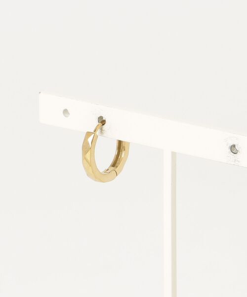 EVER METAL（エバーメタル ever metal EVER METAL）の「EVERMETAL 日本製 サージカルステンレス 316L 金属アレルギー対応 フープ ピアス ダイヤカット 男女兼用（ピアス（片耳用）・メンズ・シルバー/ゴールド/ブラック・FREE）」の11枚目の写真