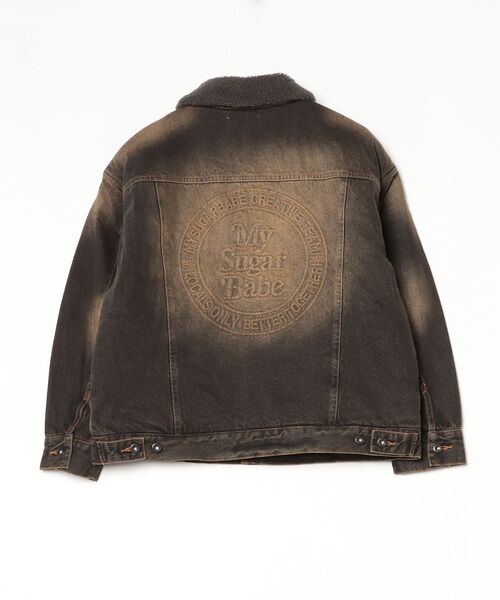 My sugar Babe（マイシュガーベイブ）の「circle denim boa blouson（ブルゾン・メンズ・ブラック/ブルー系・MEDIUM/LARGE）」の12枚目の写真