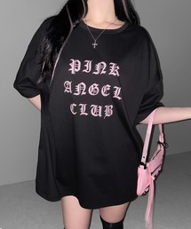 【 PINK ANGEL CLUB 】グランジロゴビッグTシャツ / PINK ANGEL CLUB grunge logo big T-shirts