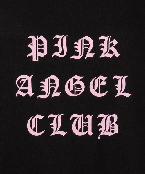 me+em select(ミームセレクト)の「【 PINK ANGEL CLUB 】グランジロゴビッグTシャツ / PINK ANGEL CLUB grunge logo big T-shirts(Tシャツ/カットソー・レディース・ブラック/ホワイト・FREE)」の4枚目の写真