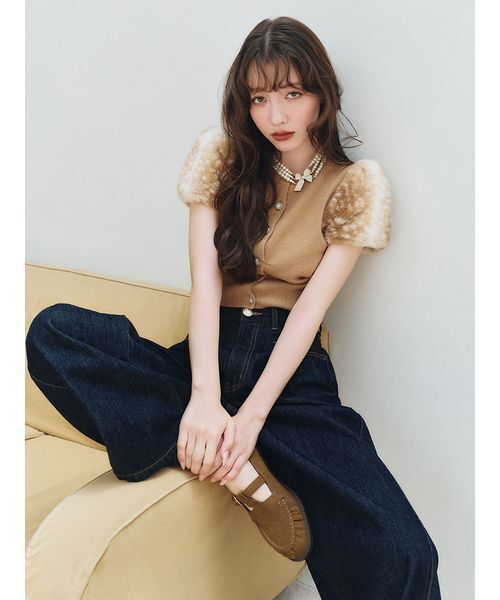 LILY BROWN(リリーブラウン)の「タックワイドクラシックデニムパンツ(デニムパンツ・レディース・ブルー/インディゴブルー/その他・1/0)」の16枚目の写真