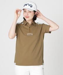 【PING APPAREL】オクタピンメッシュ半袖ハーフジップシャツ (LADIES)