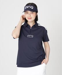 【PING APPAREL】オクタピンメッシュ半袖ハーフジップシャツ (LADIES)