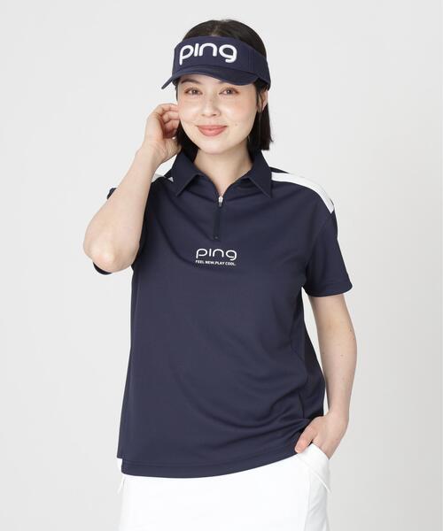 [PING APPAREL] Октапин мейшю полу‑рукав хэф‑джип футболка (LADIES)