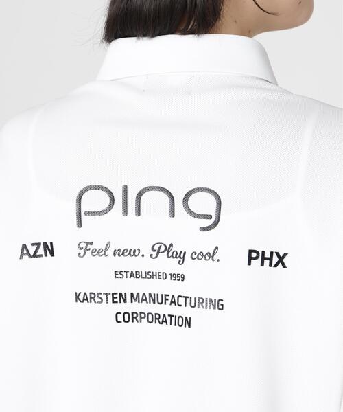 PING(ピン)の「【PING APPAREL】オクタピンメッシュ半袖ハーフジップシャツ (LADIES)(ポロシャツ・レディース・ベージュ/ネイビー/ホワイト・L/LL/M/S)」の10枚目の写真