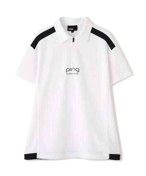 PING(ピン)の「【PING APPAREL】オクタピンメッシュ半袖ハーフジップシャツ (LADIES)(ポロシャツ・レディース・ベージュ/ネイビー/ホワイト・L/LL/M/S)」の15枚目の写真