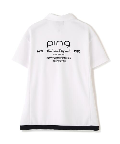 PING(ピン)の「【PING APPAREL】オクタピンメッシュ半袖ハーフジップシャツ (LADIES)(ポロシャツ・レディース・ベージュ/ネイビー/ホワイト・L/LL/M/S)」の16枚目の写真