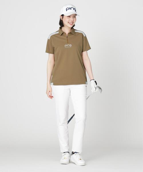 PING(ピン)の「【PING APPAREL】オクタピンメッシュ半袖ハーフジップシャツ (LADIES)(ポロシャツ・レディース・ベージュ/ネイビー/ホワイト・L/LL/M/S)」の20枚目の写真