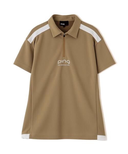 PING(ピン)の「【PING APPAREL】オクタピンメッシュ半袖ハーフジップシャツ (LADIES)(ポロシャツ・レディース・ベージュ/ネイビー/ホワイト・L/LL/M/S)」の21枚目の写真