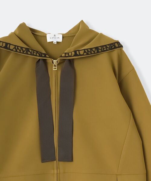 LANVIN en Bleu（ランバンオンブルー）の「ロゴレーステープフーディー（Tシャツ/カットソー・レディース・ブラック/カーキ/オフホワイト・38）」の19枚目の写真