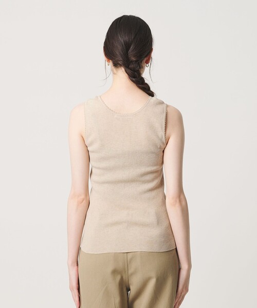 BEAUTY&YOUTH UNITED ARROWS（ビューティーアンドユースユナイテッドアローズ）の「ヘンリーネック リブニット タンクトップ ウォッシャブル（ニット/セーター・レディース・ベージュ/オリーブ/ダークグレー・FREE）」の12枚目の写真