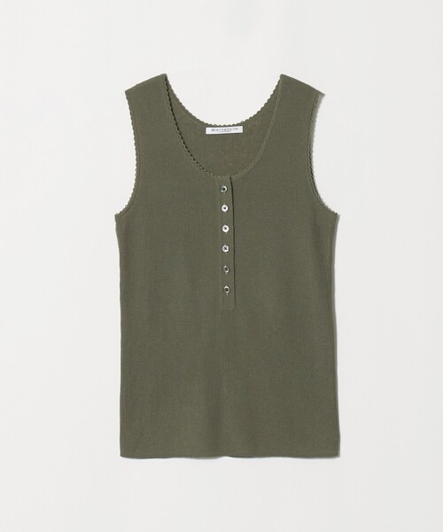 BEAUTY&YOUTH UNITED ARROWS（ビューティーアンドユースユナイテッドアローズ）の「ヘンリーネック リブニット タンクトップ ウォッシャブル（ニット/セーター・レディース・ベージュ/オリーブ/ダークグレー・FREE）」の13枚目の写真