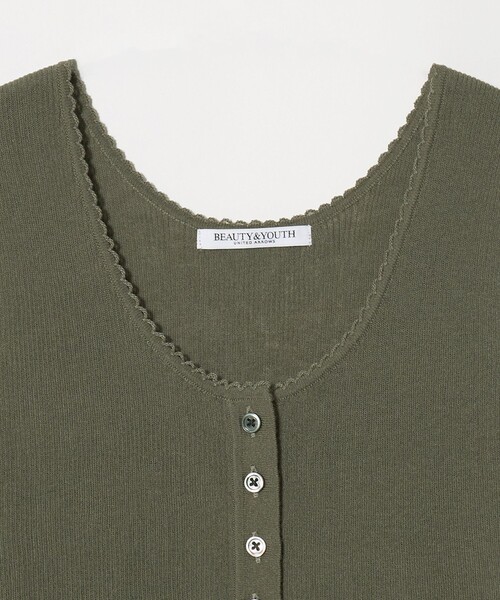BEAUTY&YOUTH UNITED ARROWS（ビューティーアンドユースユナイテッドアローズ）の「ヘンリーネック リブニット タンクトップ ウォッシャブル（ニット/セーター・レディース・ベージュ/オリーブ/ダークグレー・FREE）」の15枚目の写真