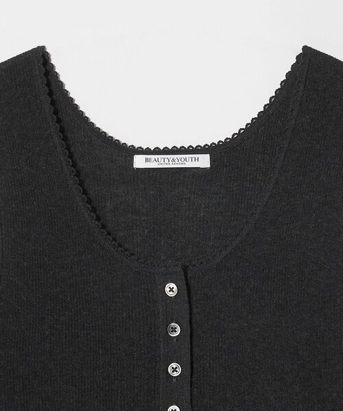 BEAUTY&YOUTH UNITED ARROWS（ビューティーアンドユースユナイテッドアローズ）の「ヘンリーネック リブニット タンクトップ ウォッシャブル（ニット/セーター・レディース・ベージュ/オリーブ/ダークグレー・FREE）」の20枚目の写真