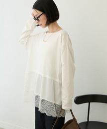 Aunely | 【Aunely】洗練アソートレイヤードプルオーバー<YOSOOIシリーズ>(Tシャツ/カットソー)