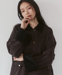 hunch（ハンチ）の「配色 オーバーデニムブルゾン（ブルゾン）」
