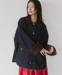 hunch（ハンチ）の「配色 オーバーデニムブルゾン（ブルゾン）」