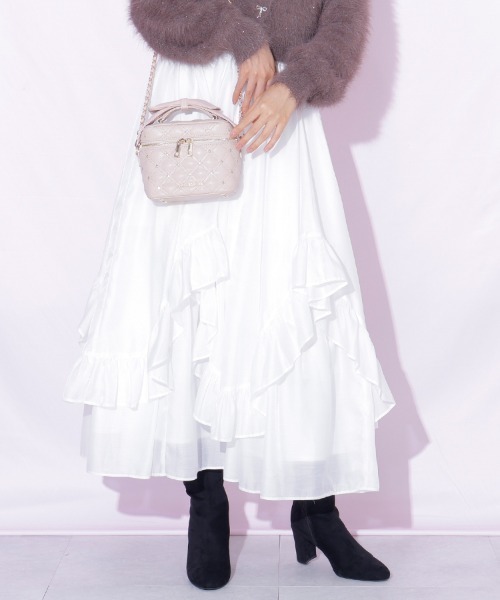 JILL by JILL STUART(ジルバイジルスチュアート)の「イレヘムフリルスカート(スカート・レディース・ブルー/ベージュ/ホワイト・FREE)」の2枚目の写真