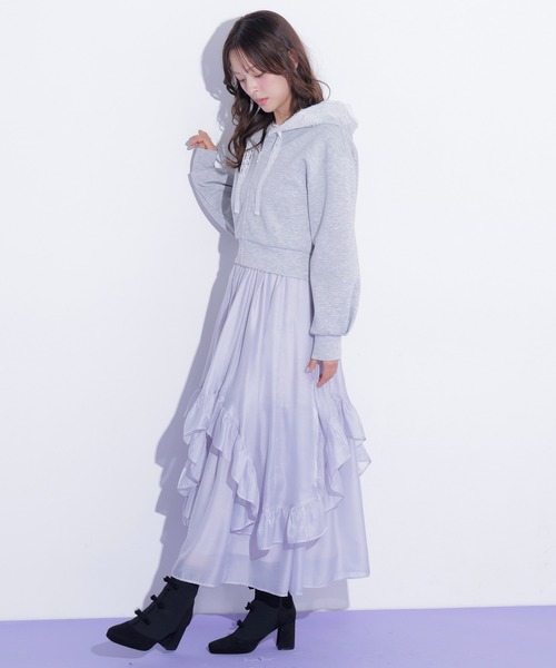 JILL by JILL STUART(ジルバイジルスチュアート)の「イレヘムフリルスカート(スカート・レディース・ブルー/ベージュ/ホワイト・FREE)」の10枚目の写真