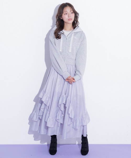 JILL by JILL STUART(ジルバイジルスチュアート)の「イレヘムフリルスカート(スカート・レディース・ブルー/ベージュ/ホワイト・FREE)」の9枚目の写真
