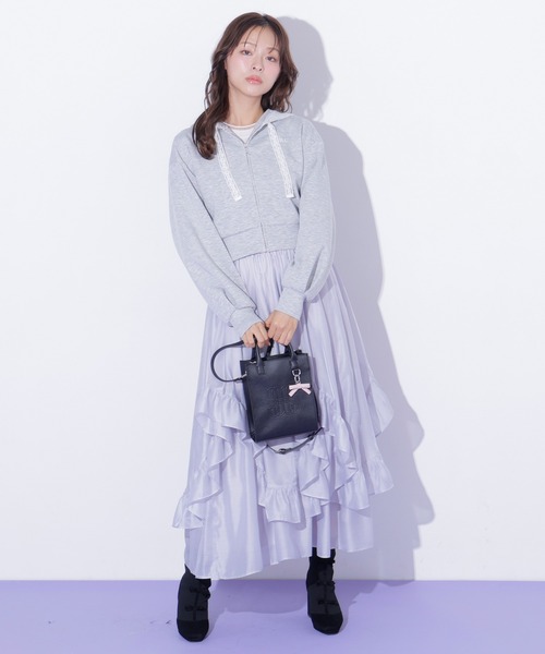 JILL by JILL STUART(ジルバイジルスチュアート)の「イレヘムフリルスカート(スカート・レディース・ブルー/ベージュ/ホワイト・FREE)」の5枚目の写真