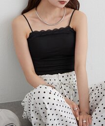 26AWパット付きフリルレースキャミソール