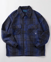 【71】【BEVERLY HILLS POLO CLUB/ビバリーヒルズポロクラブ】シャギー チェック CPO シャツジャケット/オンブレチェック/オーバーサイズ/シャツブルゾン/ライトアウター/羽織/ユニセックス/レディース/メンズ
