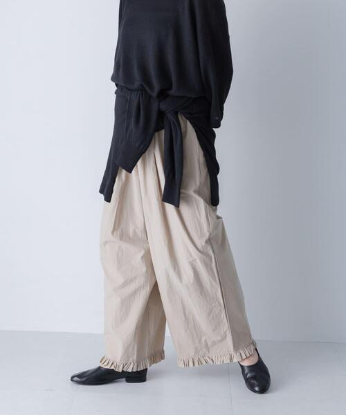 かぐれ(カグレ)の「フリルヘムイージーパンツ(その他パンツ・レディース・ベージュ/ブラック・FREE)」の19枚目の写真