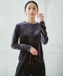 ベロア カーディガン