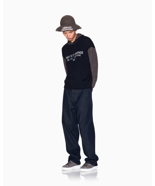 ARMANI EXCHANGE(アルマーニエクスチェンジ)の「【A|X アルマーニ エクスチェンジ】デニム ワイドパンツ(デニムパンツ・メンズ・インディゴブルー・32inch/33inch/34inch/36inch/29inch/30inch/31inch)」の4枚目の写真