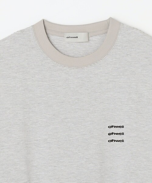 SHIPS any(シップス エニィ)の「【SHIPS any別注】ohwell: ワンポイント ロゴ 刺繍 ミジンボーダー Tシャツ(ロンT)◇(Tシャツ/カットソー・メンズ・オリーブ/グレー/コーラル・MEDIUM/LARGE)」の16枚目の写真