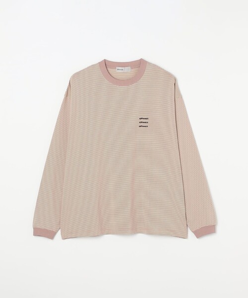 SHIPS any(シップス エニィ)の「【SHIPS any別注】ohwell: ワンポイント ロゴ 刺繍 ミジンボーダー Tシャツ(ロンT)◇(Tシャツ/カットソー・メンズ・オリーブ/グレー/コーラル・MEDIUM/LARGE)」の6枚目の写真