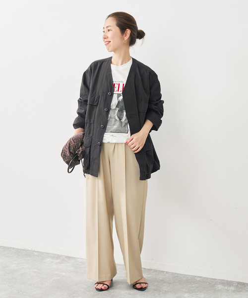 Spick & Span(スピックアンドスパン)の「《WEB限定》ROTHCO / ロスコ ミリタリーノーカラージャケット(ミリタリージャケット・レディース・カーキ/ブラック・MEDIUM)」の13枚目の写真