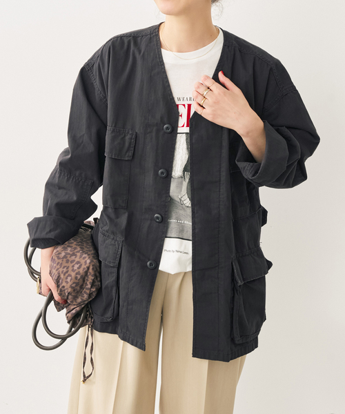 Spick & Span(スピックアンドスパン)の「《WEB限定》ROTHCO / ロスコ ミリタリーノーカラージャケット(ミリタリージャケット・レディース・カーキ/ブラック・MEDIUM)」の15枚目の写真