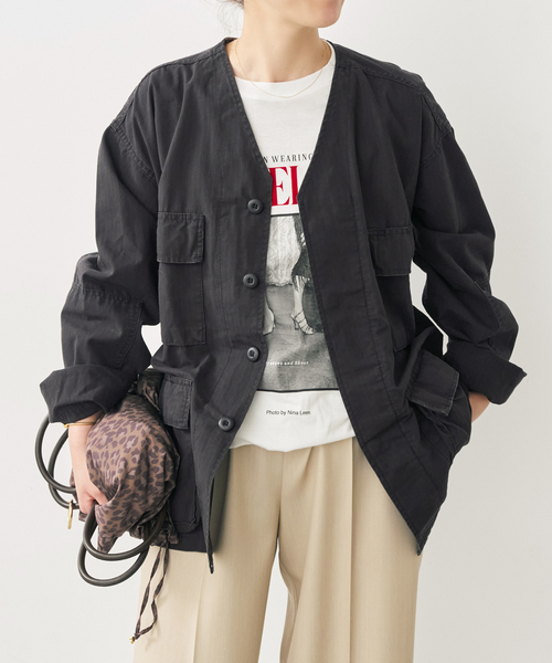 Spick & Span(スピックアンドスパン)の「《WEB限定》ROTHCO / ロスコ ミリタリーノーカラージャケット(ミリタリージャケット・レディース・カーキ/ブラック・MEDIUM)」の17枚目の写真