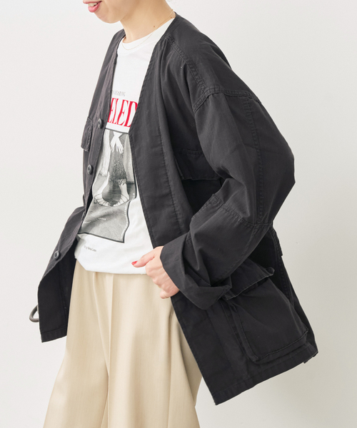 Spick & Span(スピックアンドスパン)の「《WEB限定》ROTHCO / ロスコ ミリタリーノーカラージャケット(ミリタリージャケット・レディース・カーキ/ブラック・MEDIUM)」の18枚目の写真